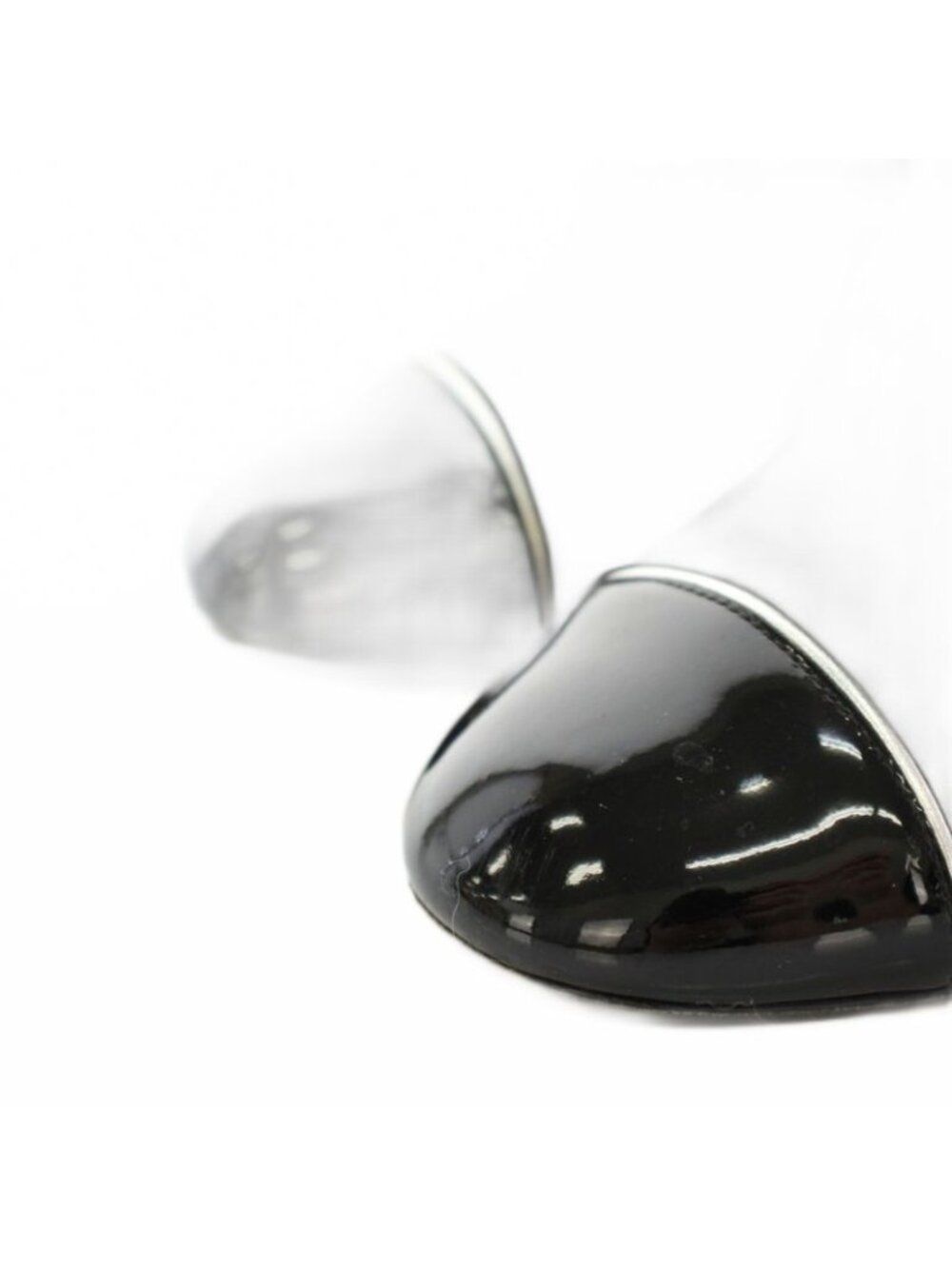 Chanel Short Boots Round Toe High Heel CC Logo Leather Black YT - Picture 3 of 8